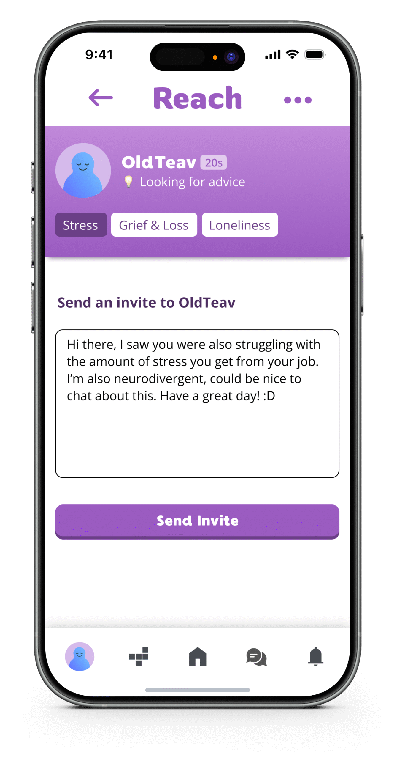 profile reach, connecting with people who understand your struggles, feel alone